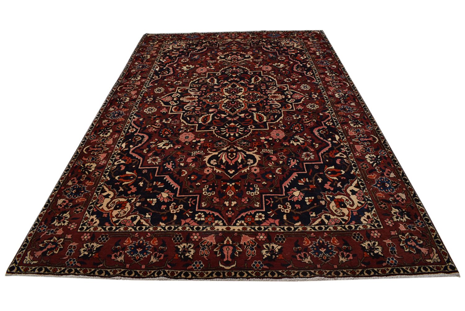 Alfombra persa - Nómada - 320 x 207 cm - rojo vino