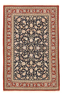 Alfombra Persa - Ghom - Royal - 204 x 133 cm - azul oscuro