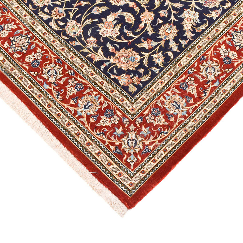 Alfombra Persa - Ghom - Royal - 204 x 133 cm - azul oscuro