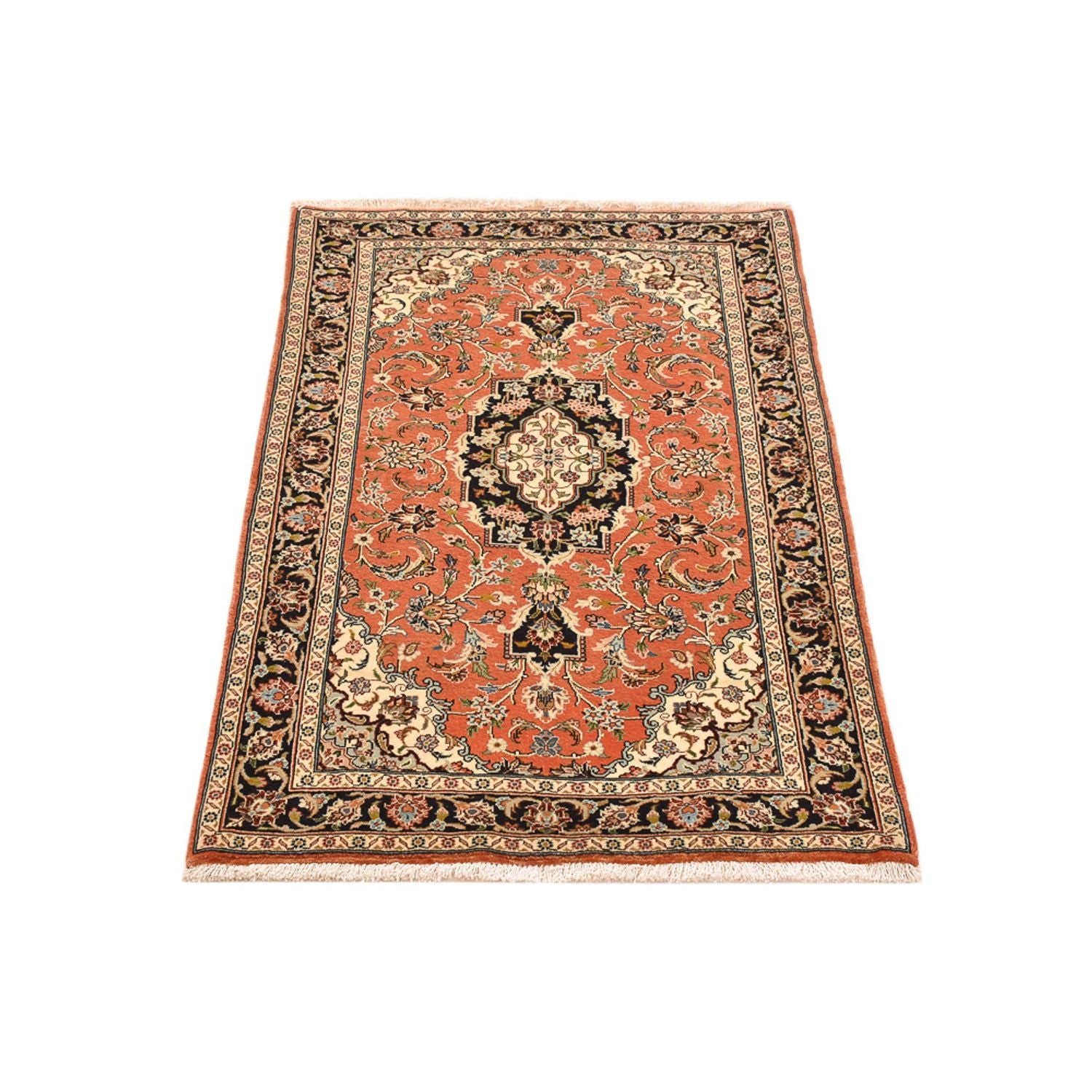 Alfombra persa - Keshan - 110 x 77 cm - naranja