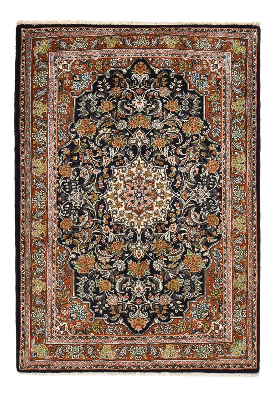 Alfombra persa - Clásica - 202 x 138 cm - azul oscuro