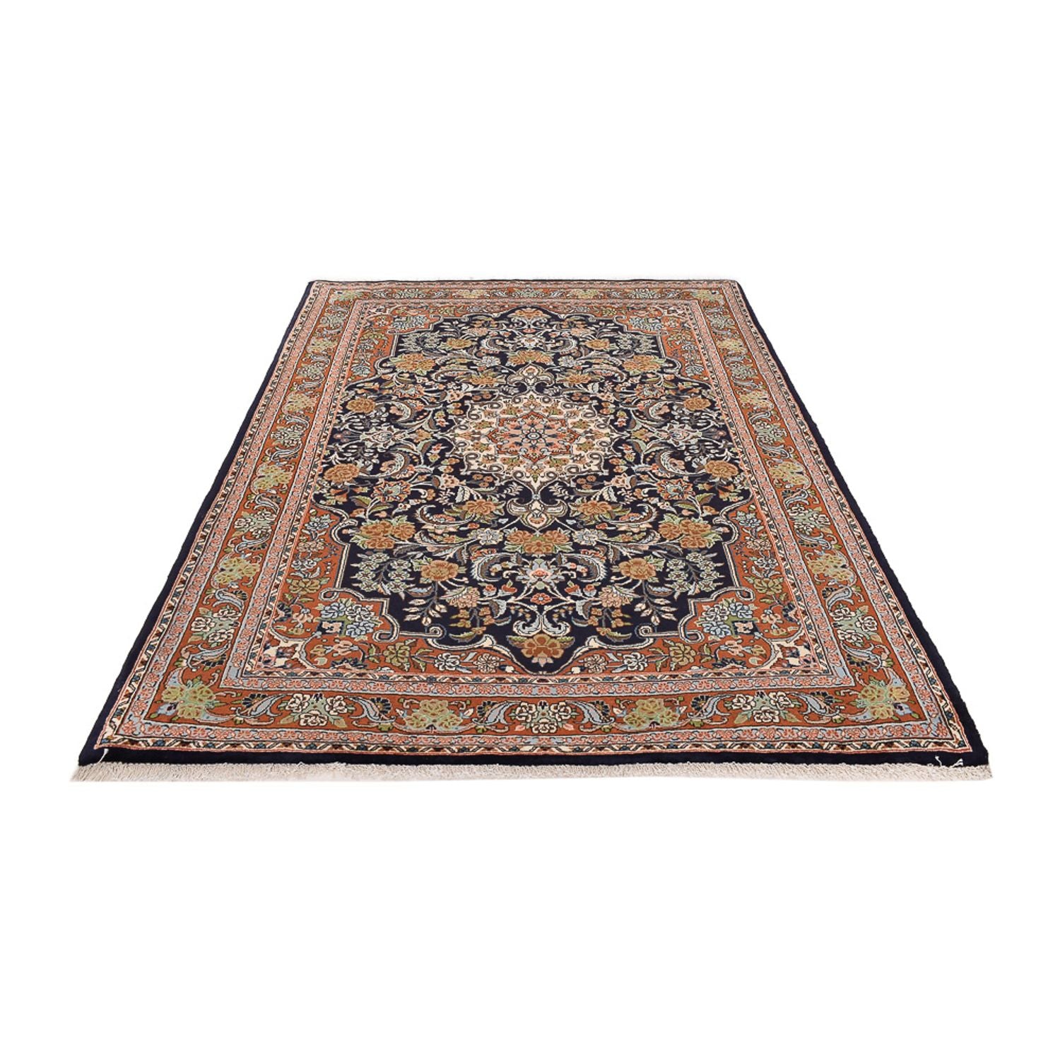 Alfombra persa - Clásica - 202 x 138 cm - azul oscuro