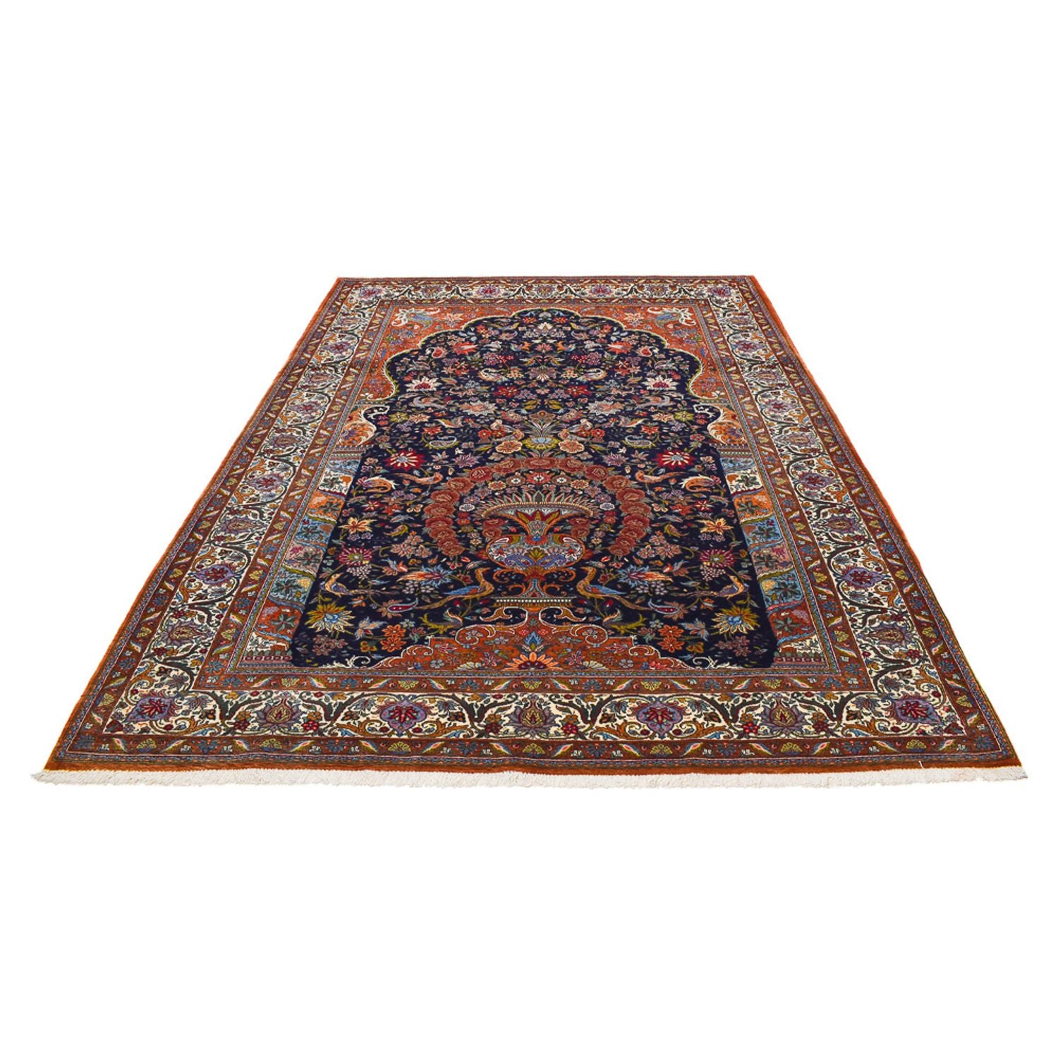 Alfombra persa - Nómada - 293 x 206 cm - azul oscuro