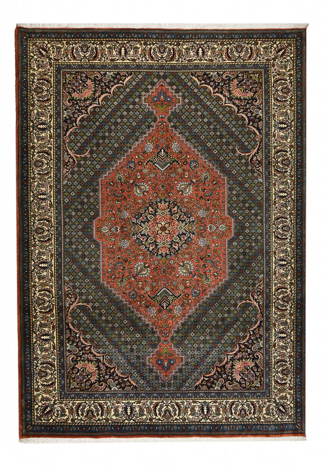 Alfombra persa - Nómada - 300 x 208 cm - verde oscuro