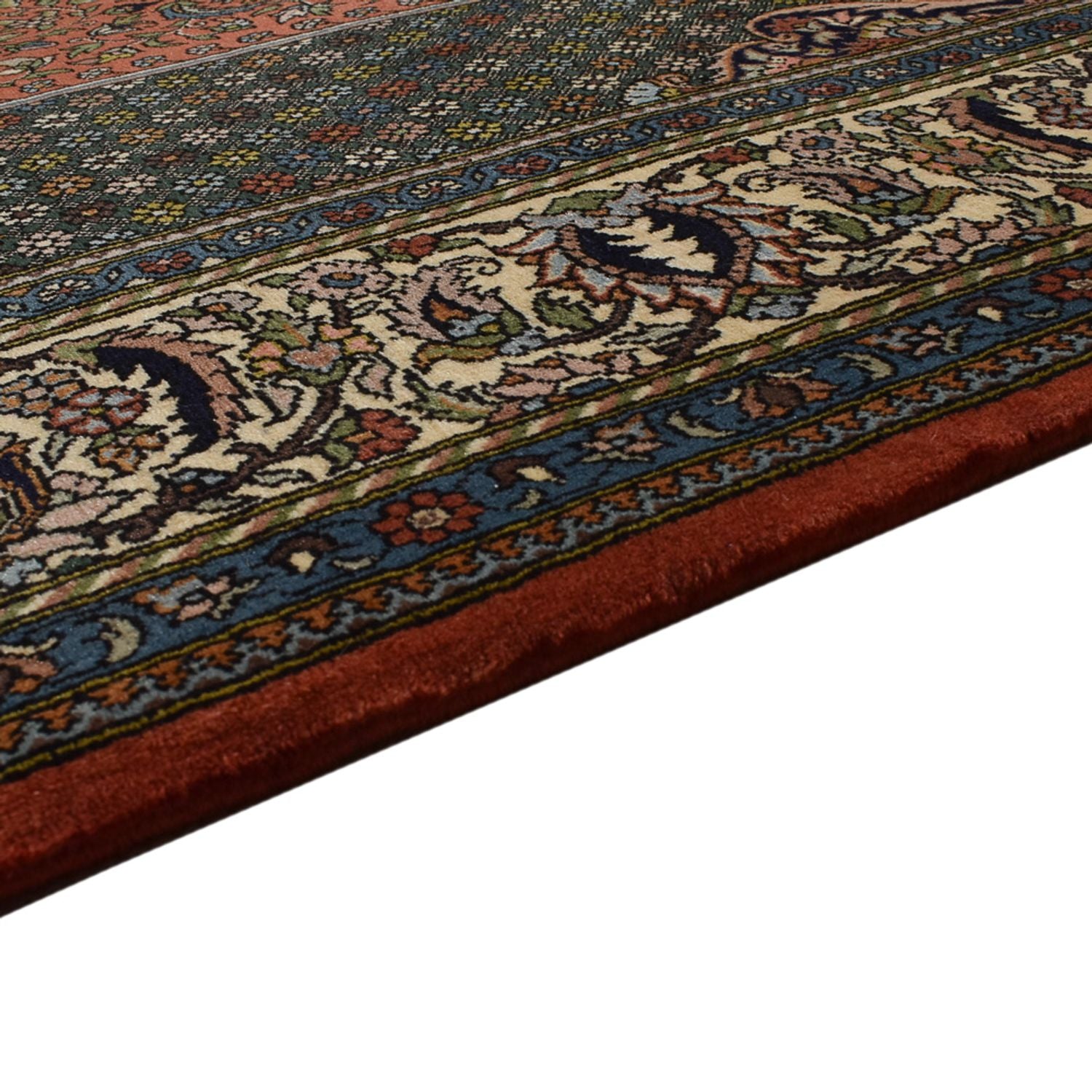 Alfombra persa - Nómada - 300 x 208 cm - verde oscuro