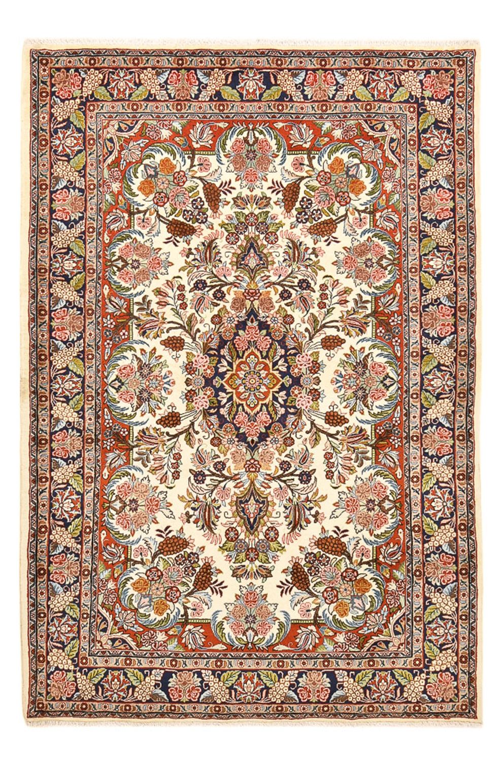 Alfombra persa - Bidjar - 204 x 138 cm - beige claro