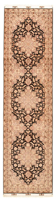 Alfombra de pasillo Alfombra Persa - Tabriz - Real - 305 x 80 cm - beige claro