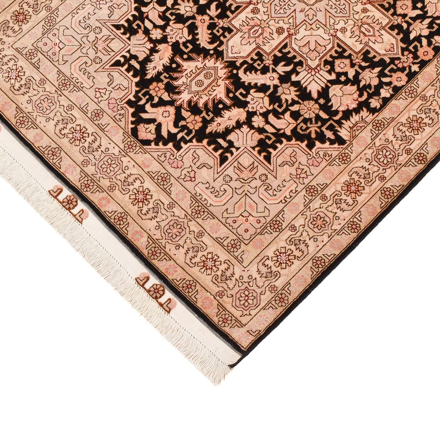 Alfombra de pasillo Alfombra Persa - Tabriz - Real - 305 x 80 cm - beige claro