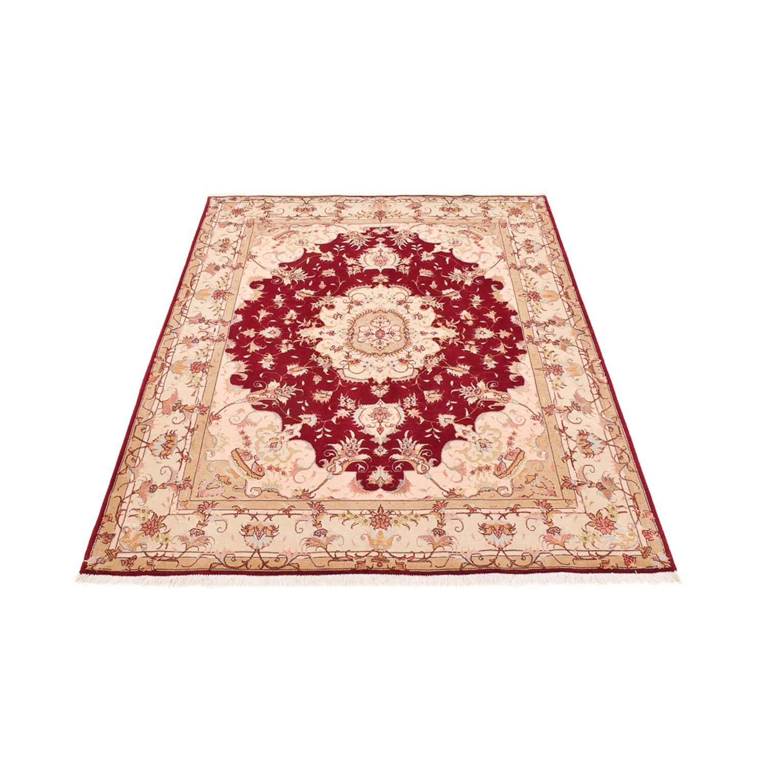 Alfombra Persa - Tabriz - Real - 191 x 148 cm - rojo