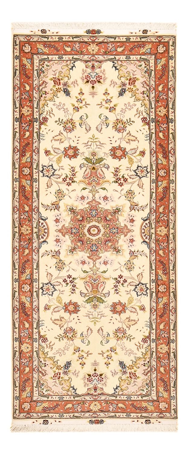 Alfombra de pasillo Alfombra Persa - Tabriz - Real - 197 x 80 cm - beige