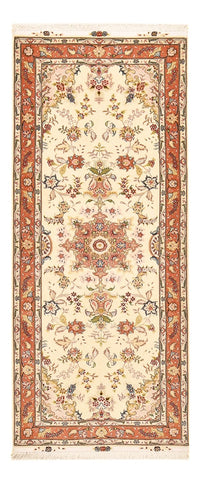 Alfombra de pasillo Alfombra Persa - Tabriz - Real - 197 x 80 cm - beige