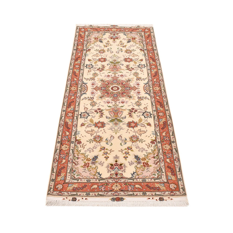 Alfombra de pasillo Alfombra Persa - Tabriz - Real - 197 x 80 cm - beige