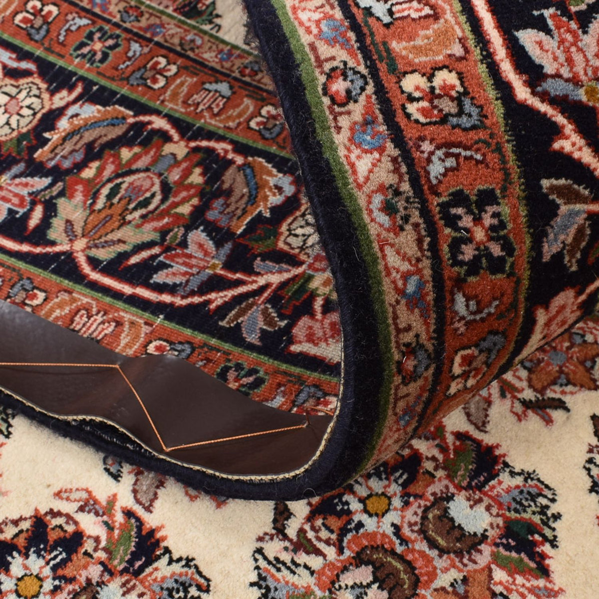 Alfombra persa - Bidjar - 203 x 149 cm - beige oscuro