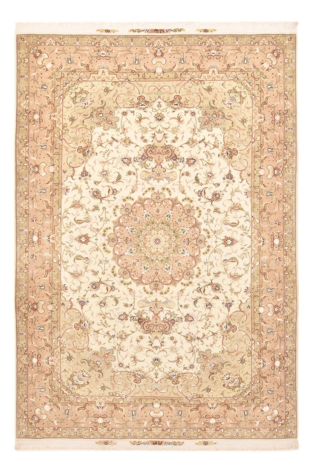 Alfombra Persa - Tabriz - Real - 298 x 203 cm - beige claro