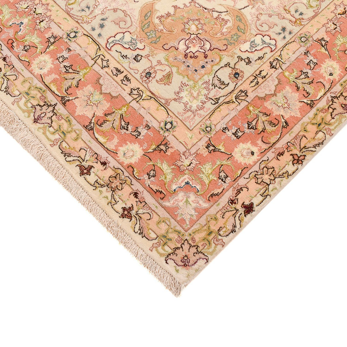 Alfombra Persa - Tabriz - Real - 210 x 153 cm - beige claro