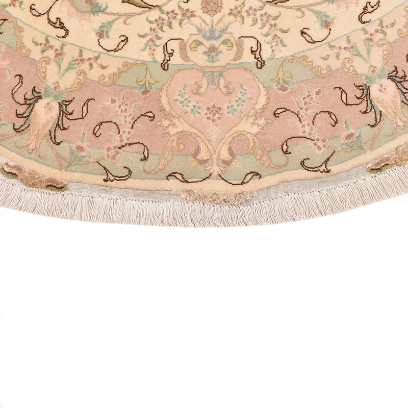 Alfombra Persa - Tabriz - Real redondo  - 150 x 150 cm - beige
