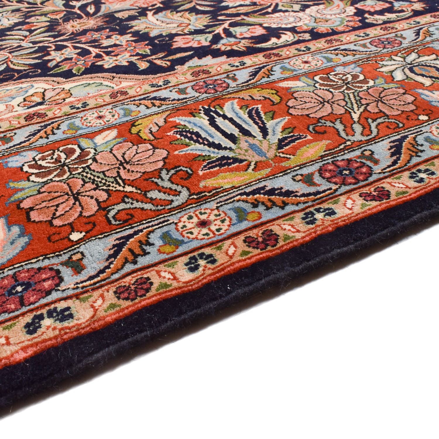 Alfombra persa - Bidjar - 298 x 199 cm - azul oscuro
