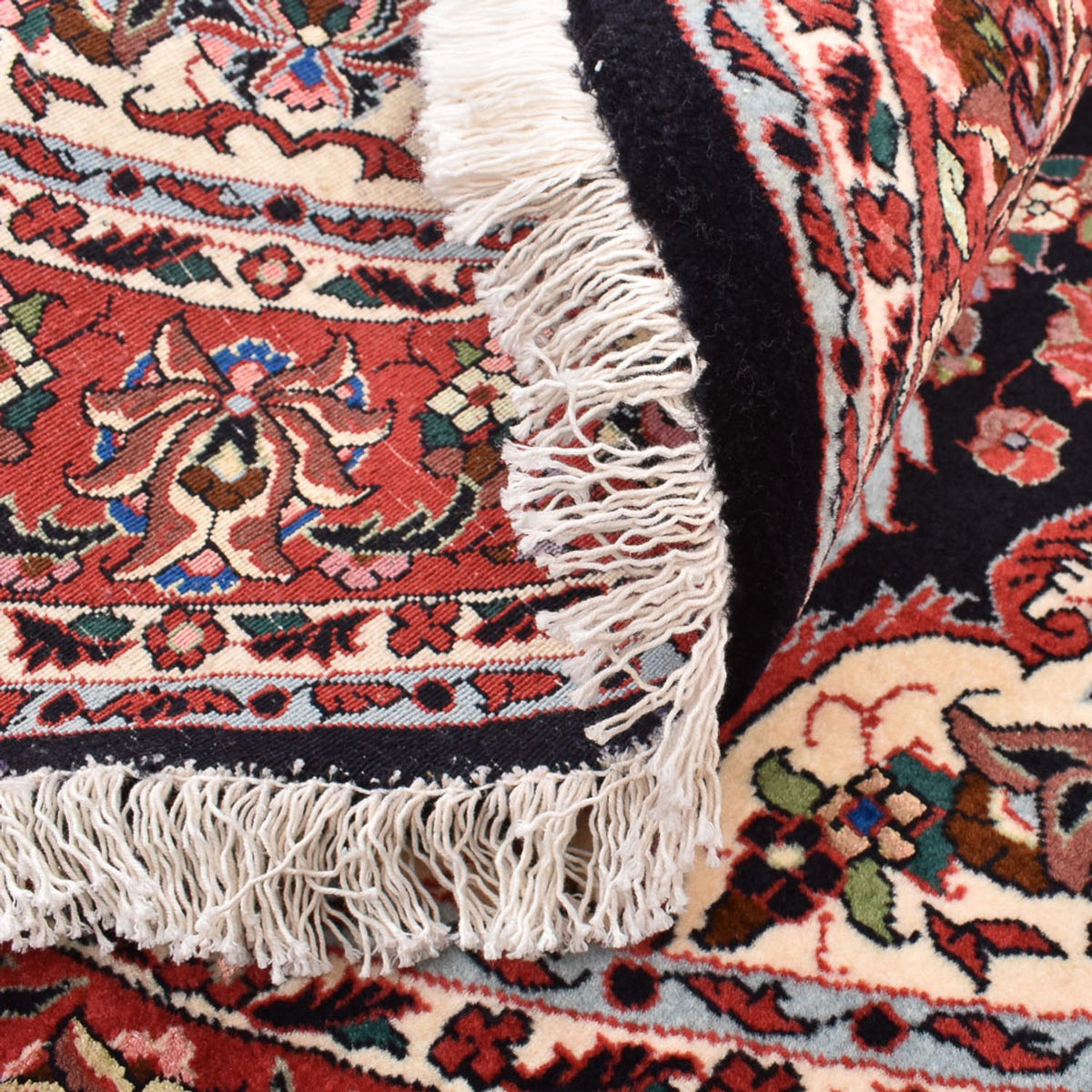 Alfombra persa - Bidjar redondo  - 155 x 155 cm - rojo oscuro