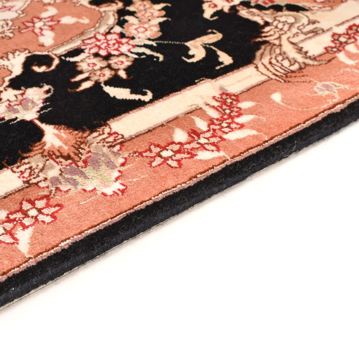 Alfombra Persa - Tabriz - Real - 88 x 60 cm - azul oscuro