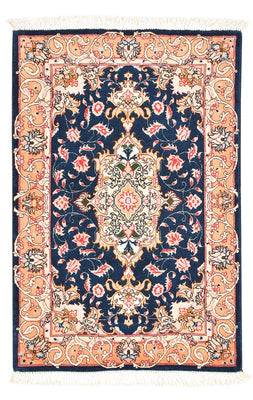 Alfombra Persa - Tabriz - Real - 91 x 59 cm - azul oscuro