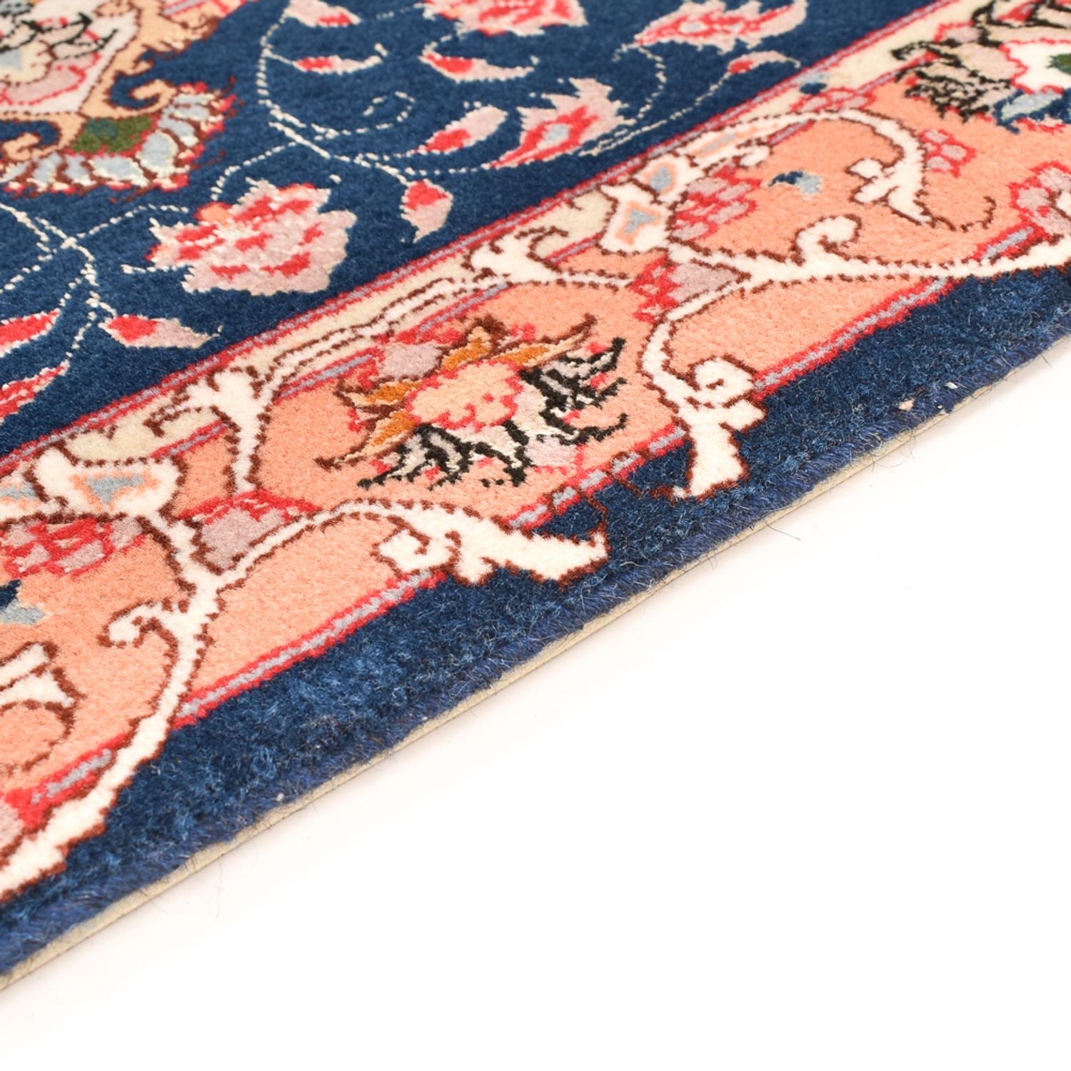 Alfombra Persa - Tabriz - Real - 91 x 59 cm - azul oscuro