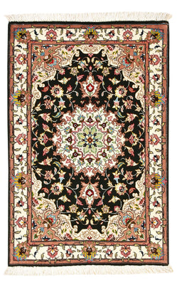 Alfombra Persa - Tabriz - Real - 90 x 60 cm - azul oscuro