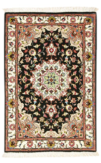 Alfombra Persa - Tabriz - Real - 90 x 60 cm - azul oscuro