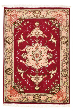Alfombra Persa - Tabriz - Real - 90 x 60 cm - rojo