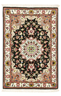 Alfombra Persa - Tabriz - Real - 90 x 60 cm - azul oscuro