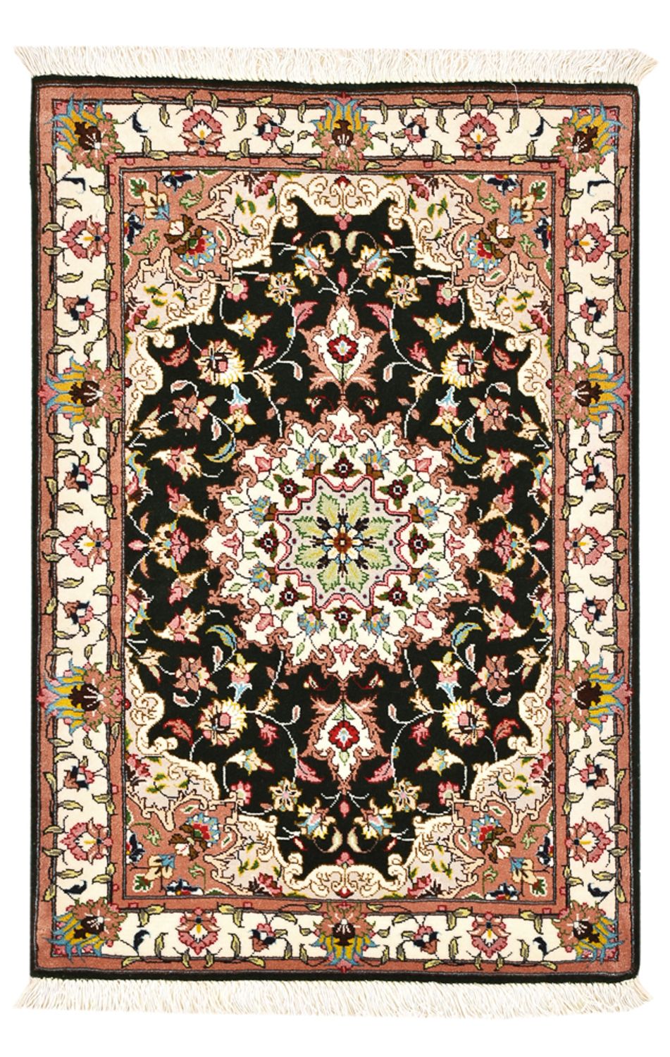 Alfombra Persa - Tabriz - Real - 90 x 60 cm - azul oscuro