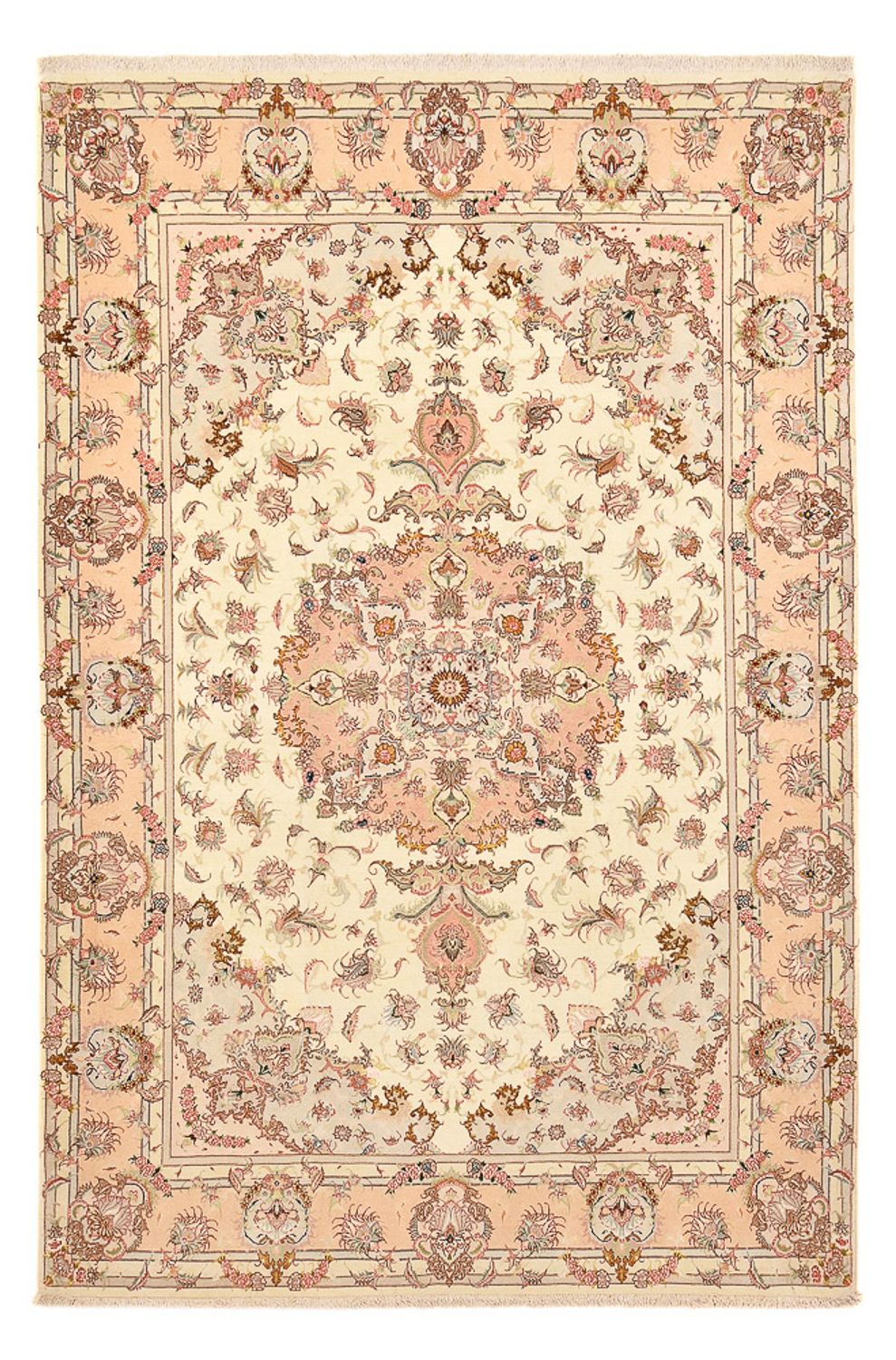 Alfombra Persa - Tabriz - Real - 312 x 202 cm - beige oscuro