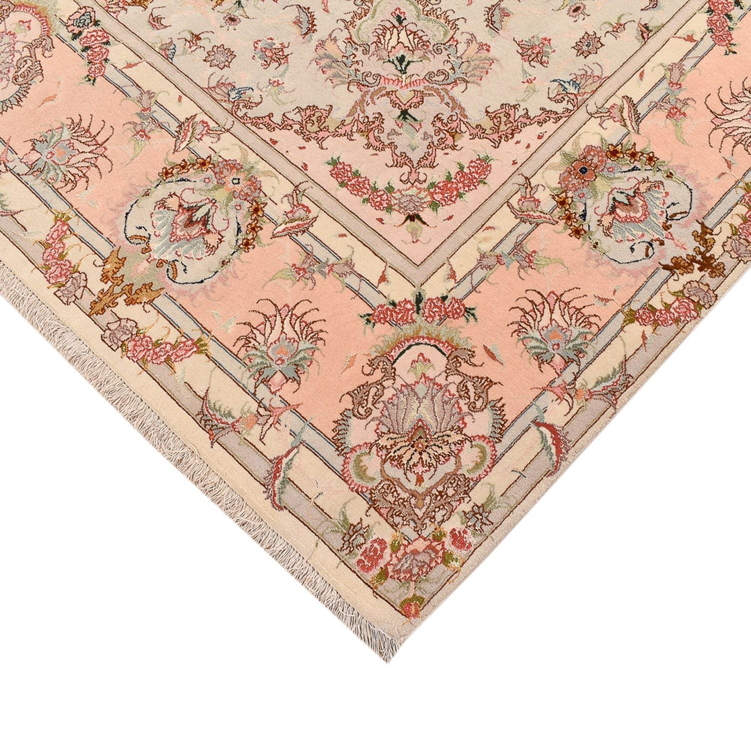 Alfombra Persa - Tabriz - Real - 312 x 202 cm - beige oscuro