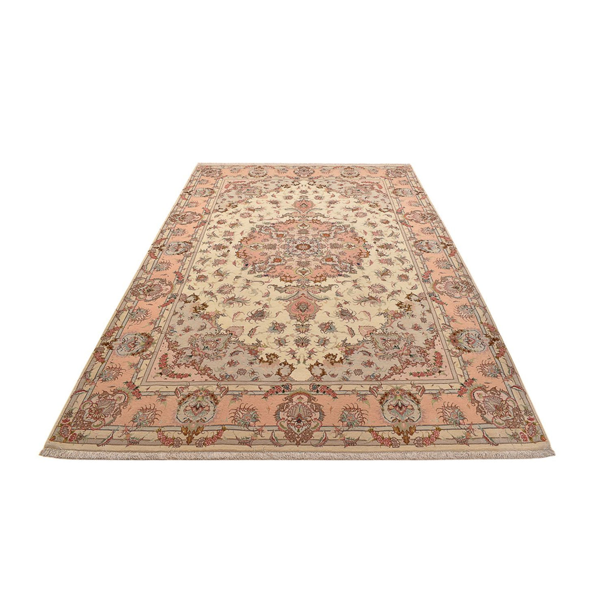 Alfombra Persa - Tabriz - Real - 312 x 202 cm - beige oscuro