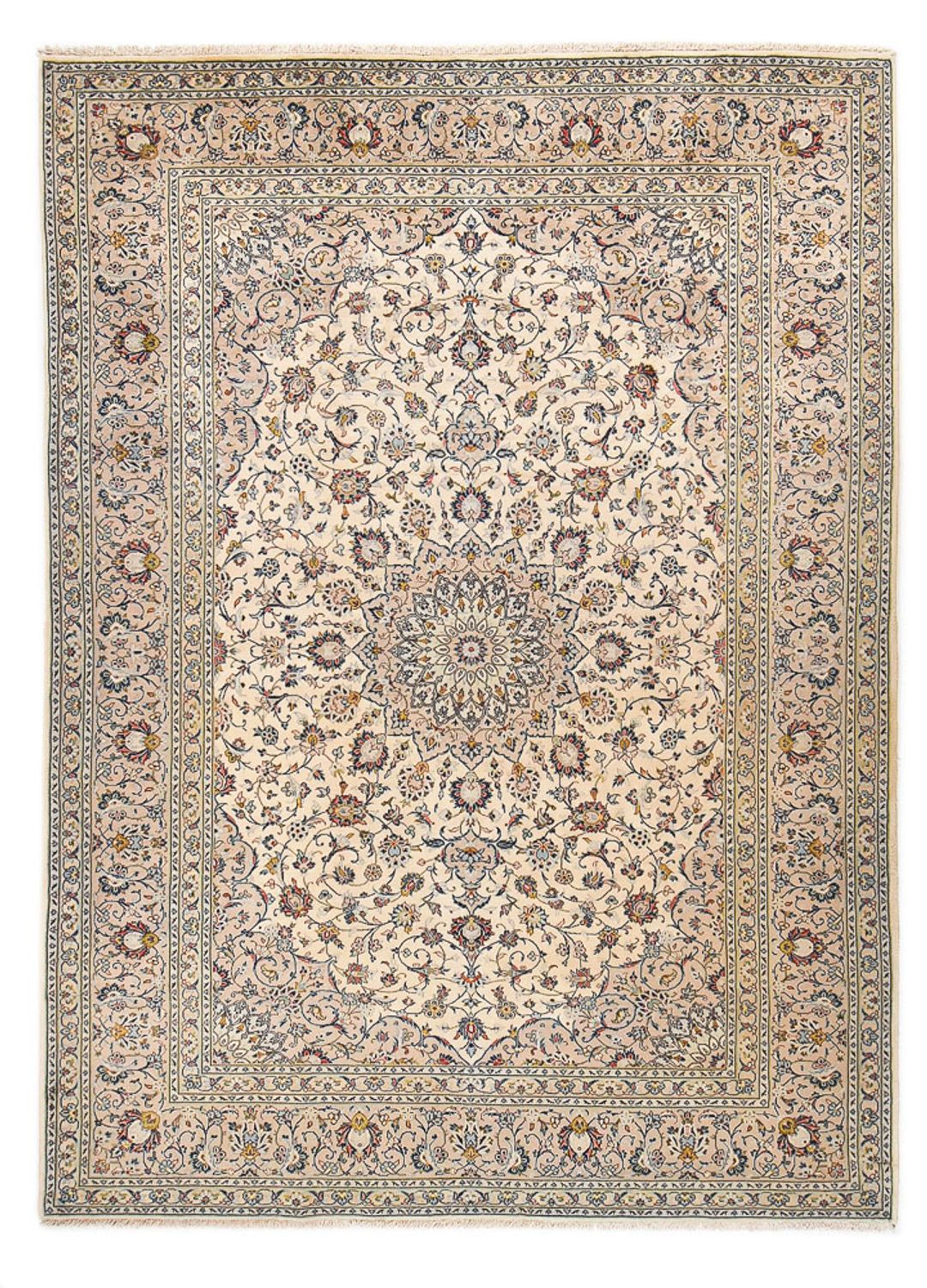 Alfombra persa - Keshan - Real - 347 x 246 cm - arena