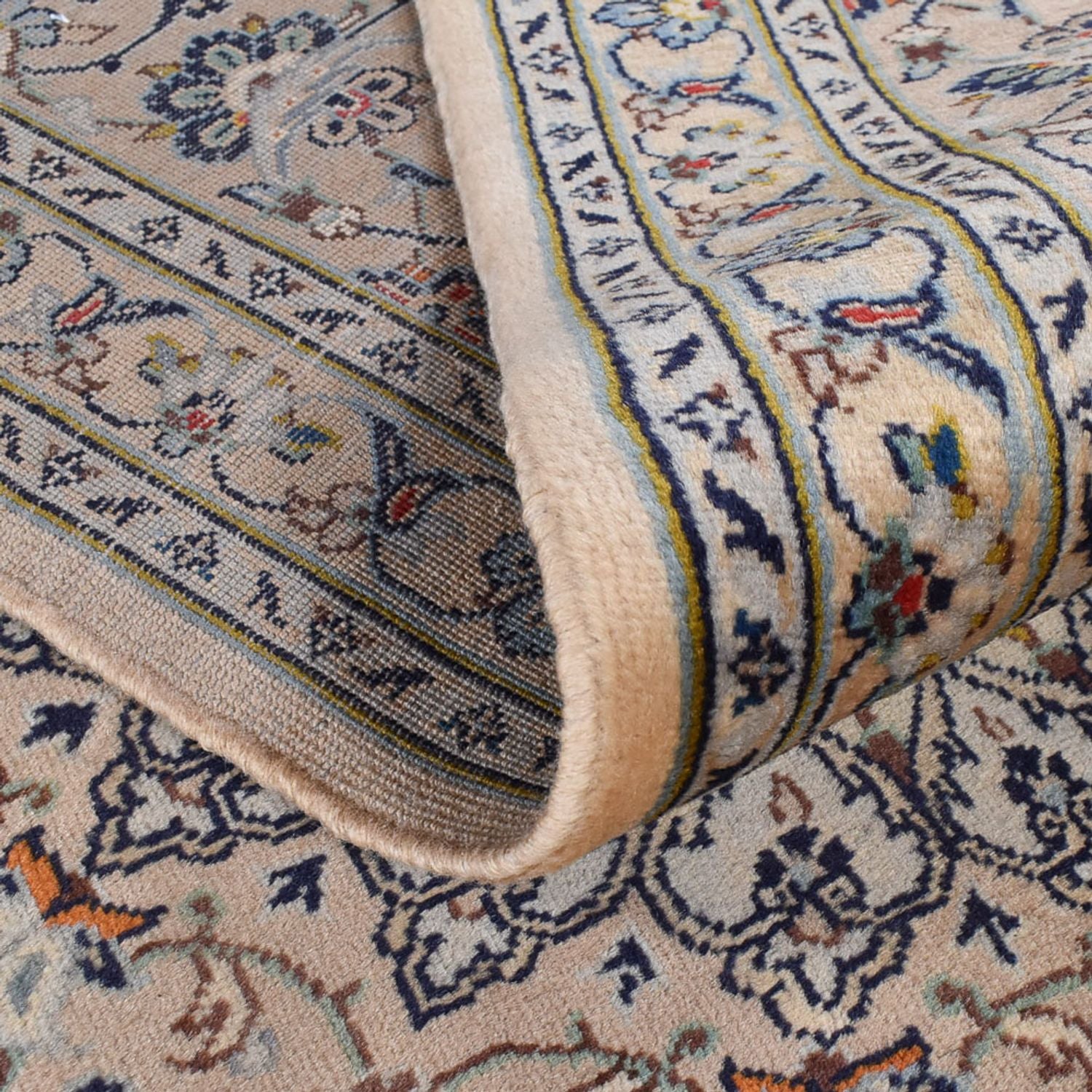 Alfombra persa - Keshan - Real - 347 x 246 cm - arena