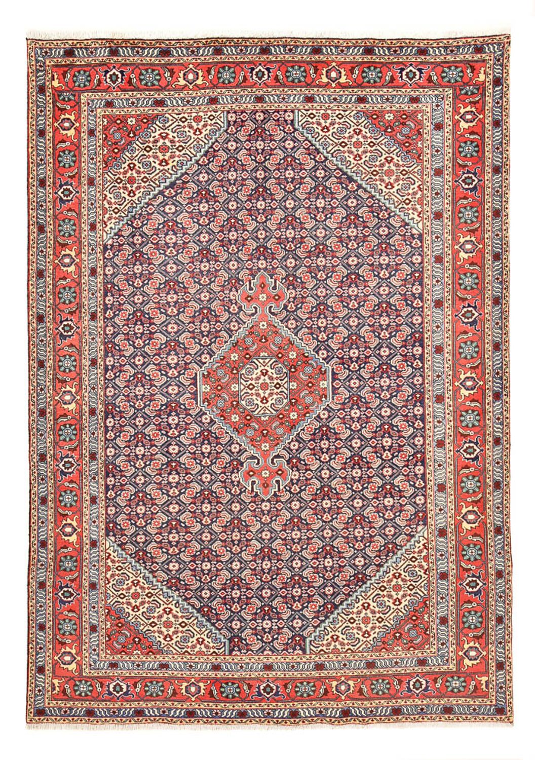 Alfombra persa - Nómada - 287 x 196 cm - rojo burdeos