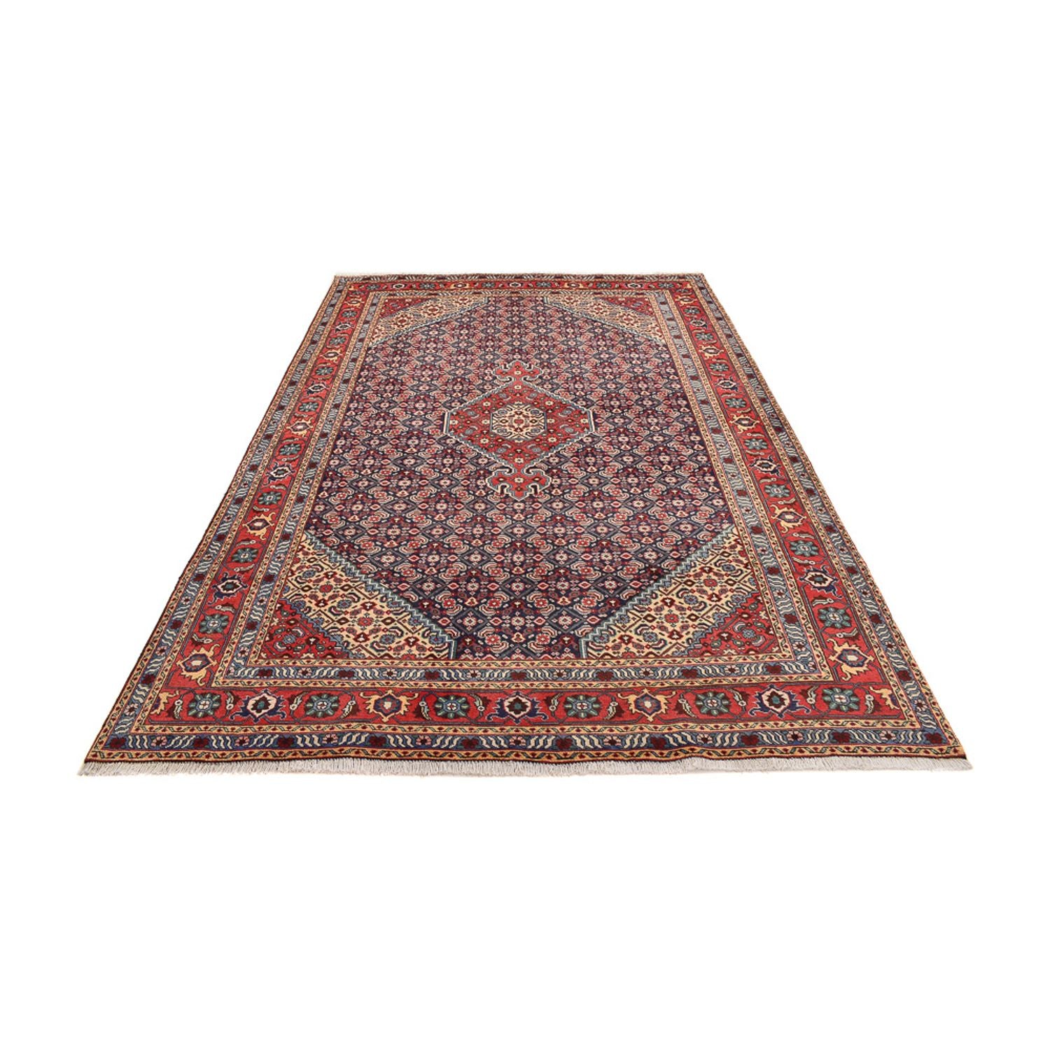Alfombra persa - Nómada - 287 x 196 cm - rojo burdeos