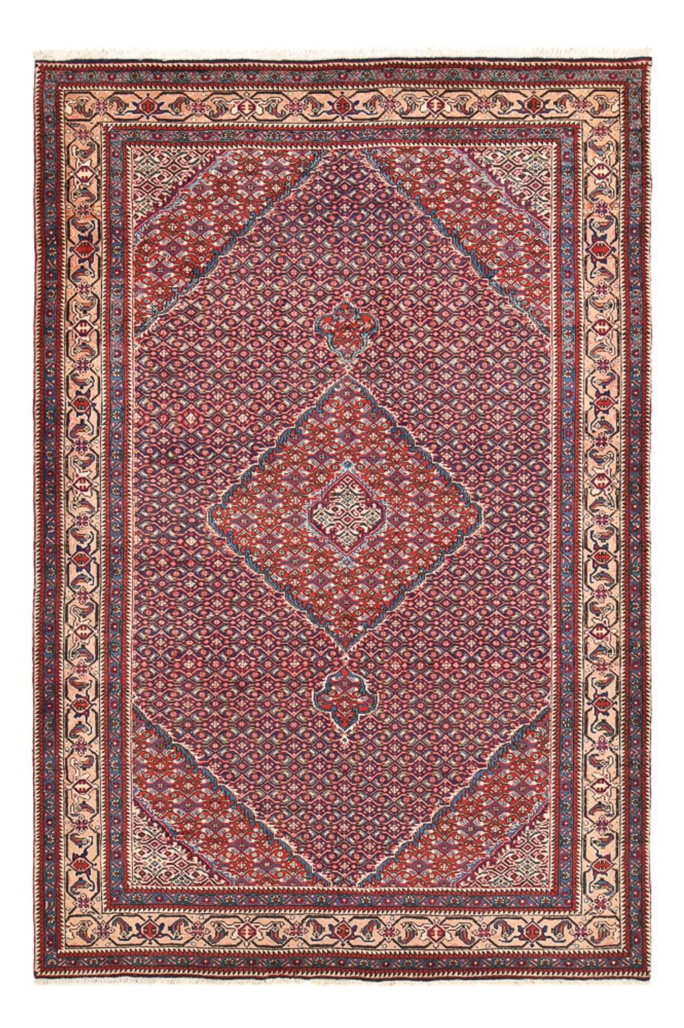Alfombra persa - Nómada - 285 x 194 cm - rojo burdeos