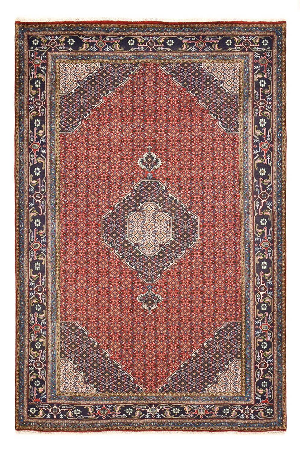 Alfombra persa - Nómada - 287 x 192 cm - rojo burdeos