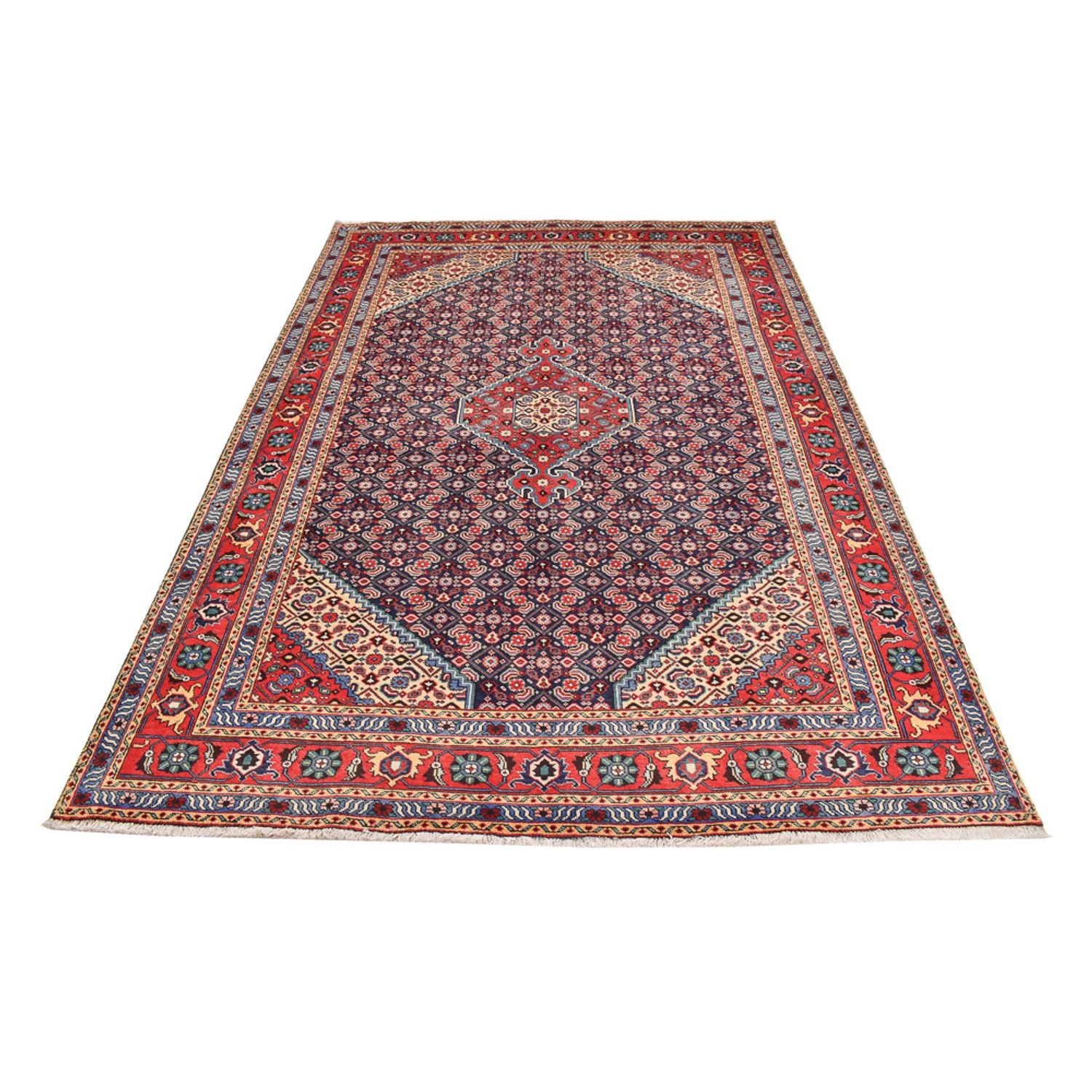 Alfombra persa - Nómada - 289 x 194 cm - púrpura