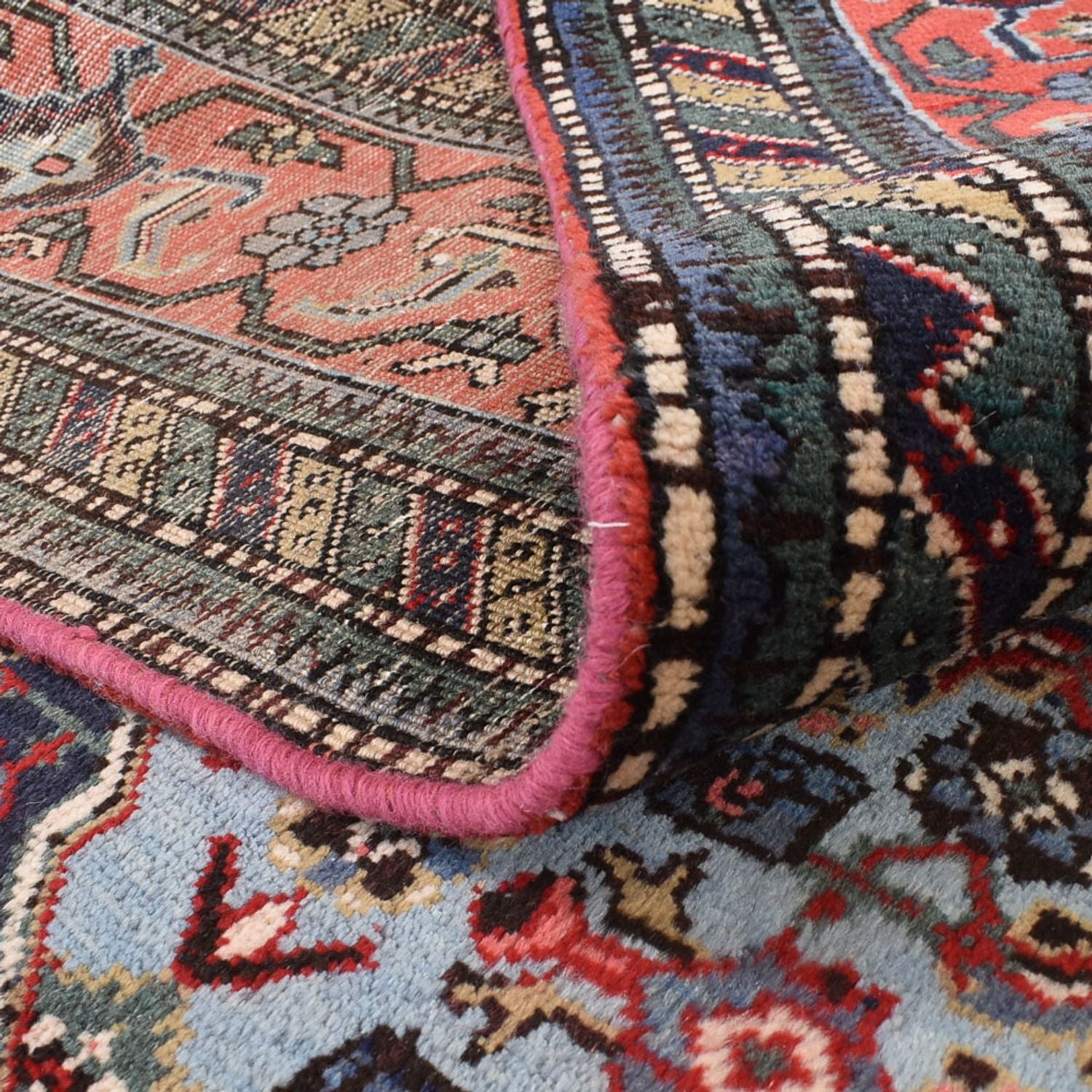 Alfombra persa - Nómada - 310 x 232 cm - azul claro