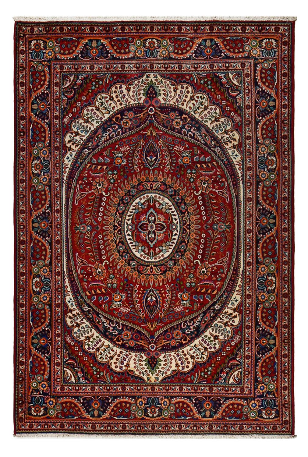 Alfombra persa - Nómada - 300 x 204 cm - rojo oscuro