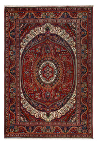 Alfombra persa - Nómada - 300 x 204 cm - rojo oscuro