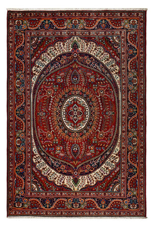 Alfombra persa - Nómada - 300 x 204 cm - rojo oscuro