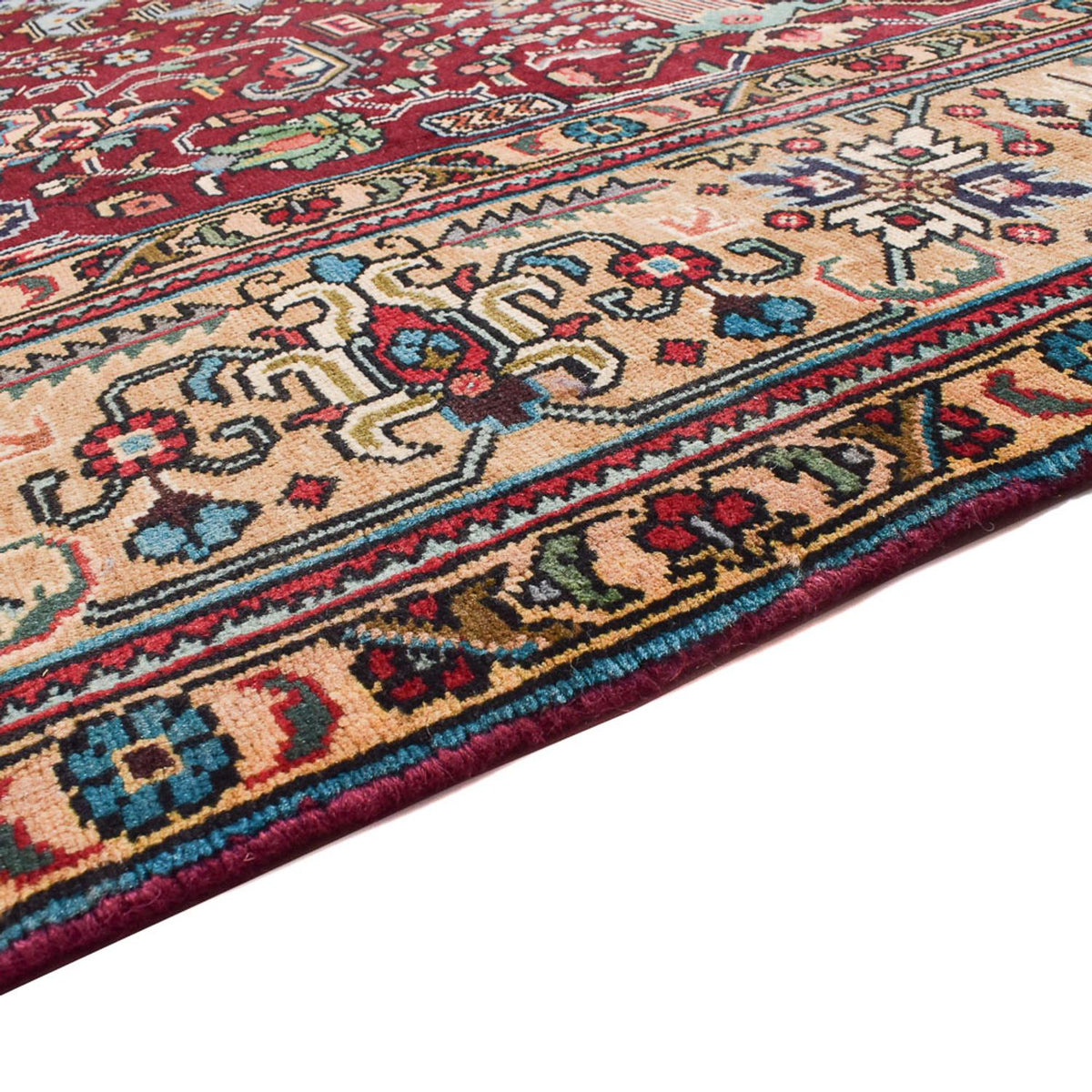 Tabriz - 40 Raj Alfombra 203x298cm - Alfombra persa - rojo