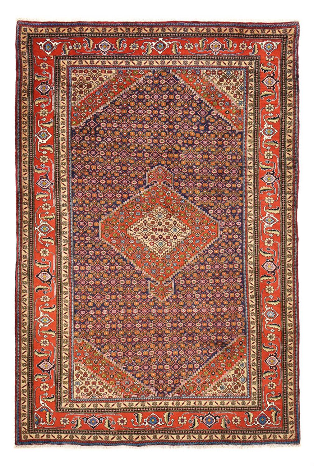 Alfombra persa - Nómada - 288 x 199 cm - rojo burdeos