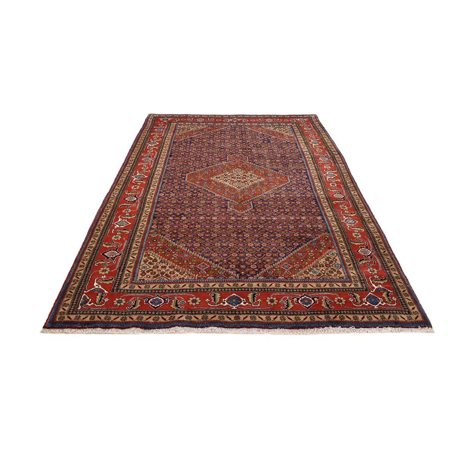 Alfombra persa - Nómada - 288 x 199 cm - rojo burdeos
