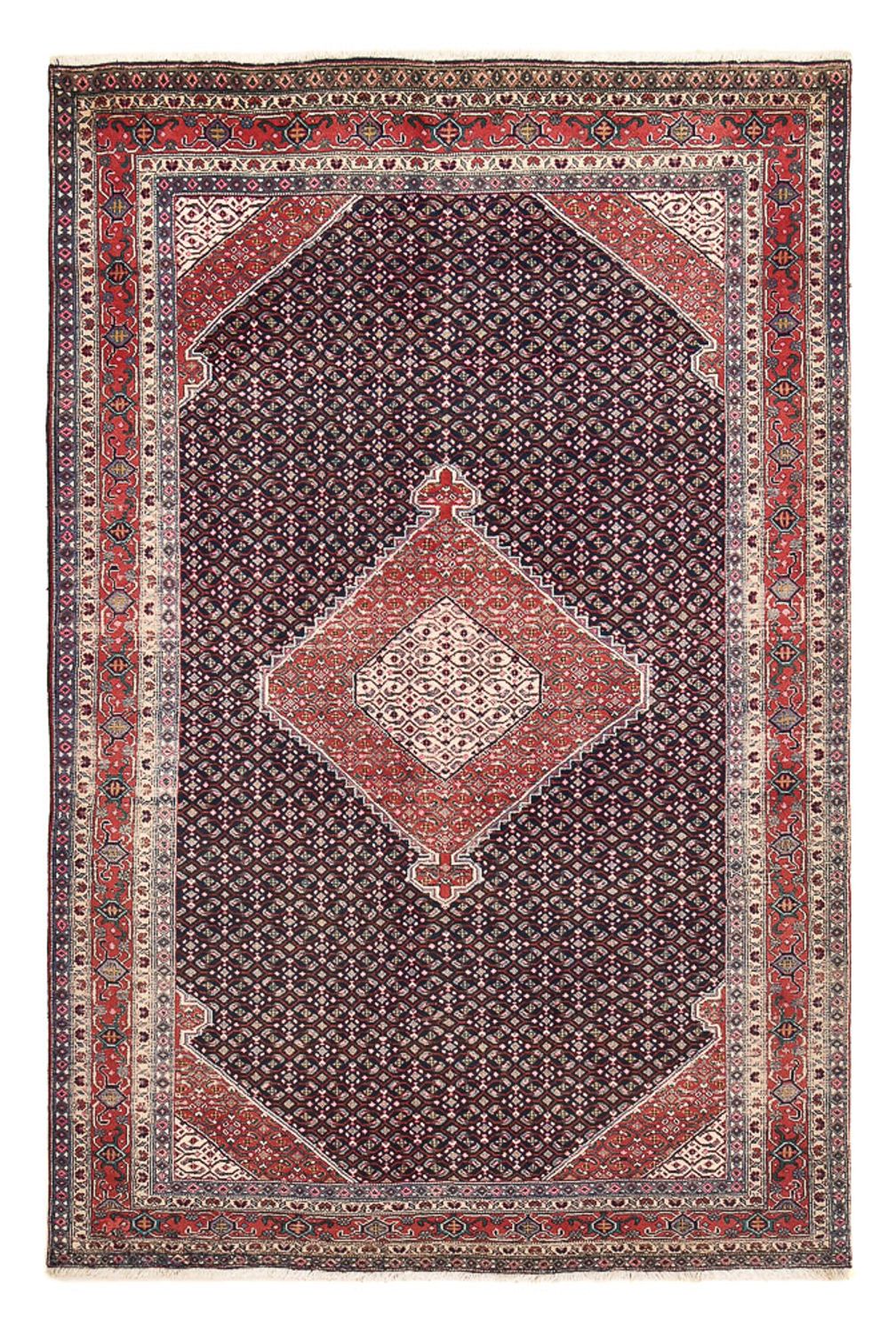 Alfombra persa - Nómada - 304 x 199 cm - rojo burdeos