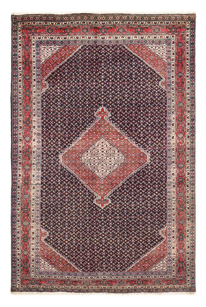 Alfombra persa - Nómada - 304 x 199 cm - rojo burdeos