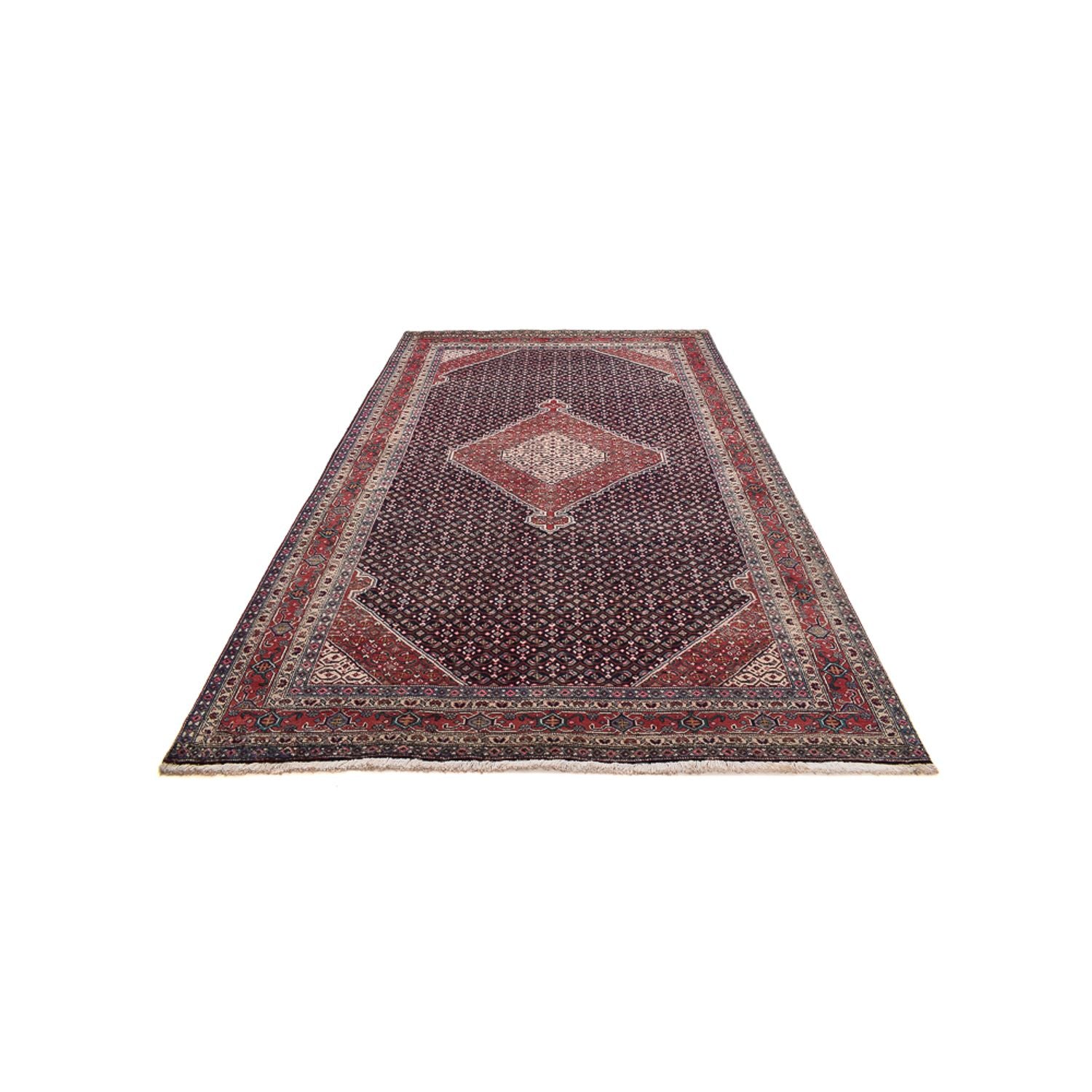 Alfombra persa - Nómada - 304 x 199 cm - rojo burdeos